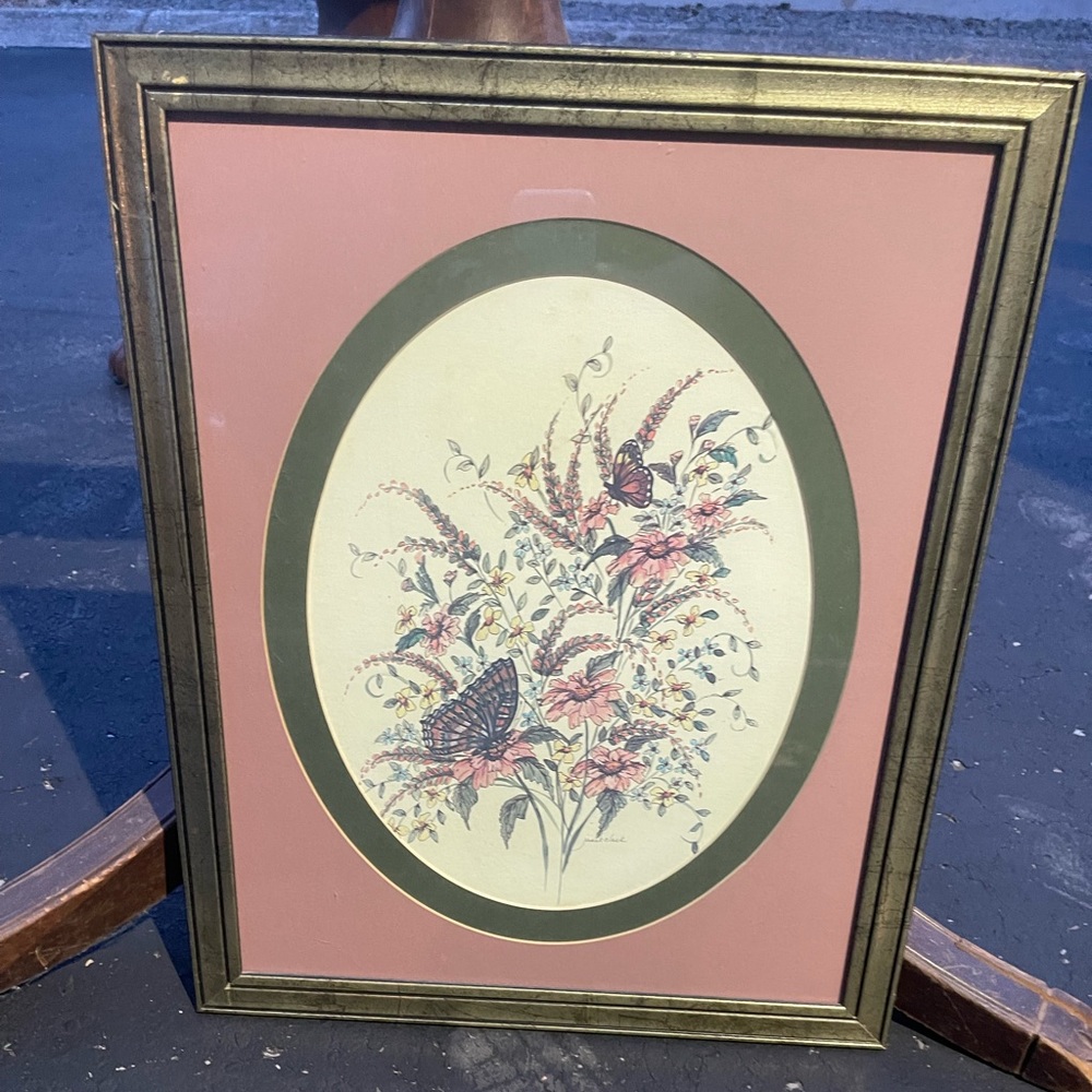 Antique framed art